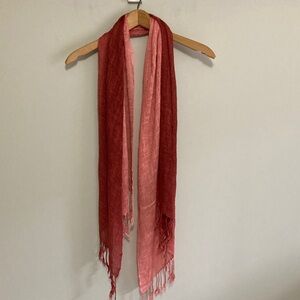 Pink Gradient Scarf, Lightweight, Fringe